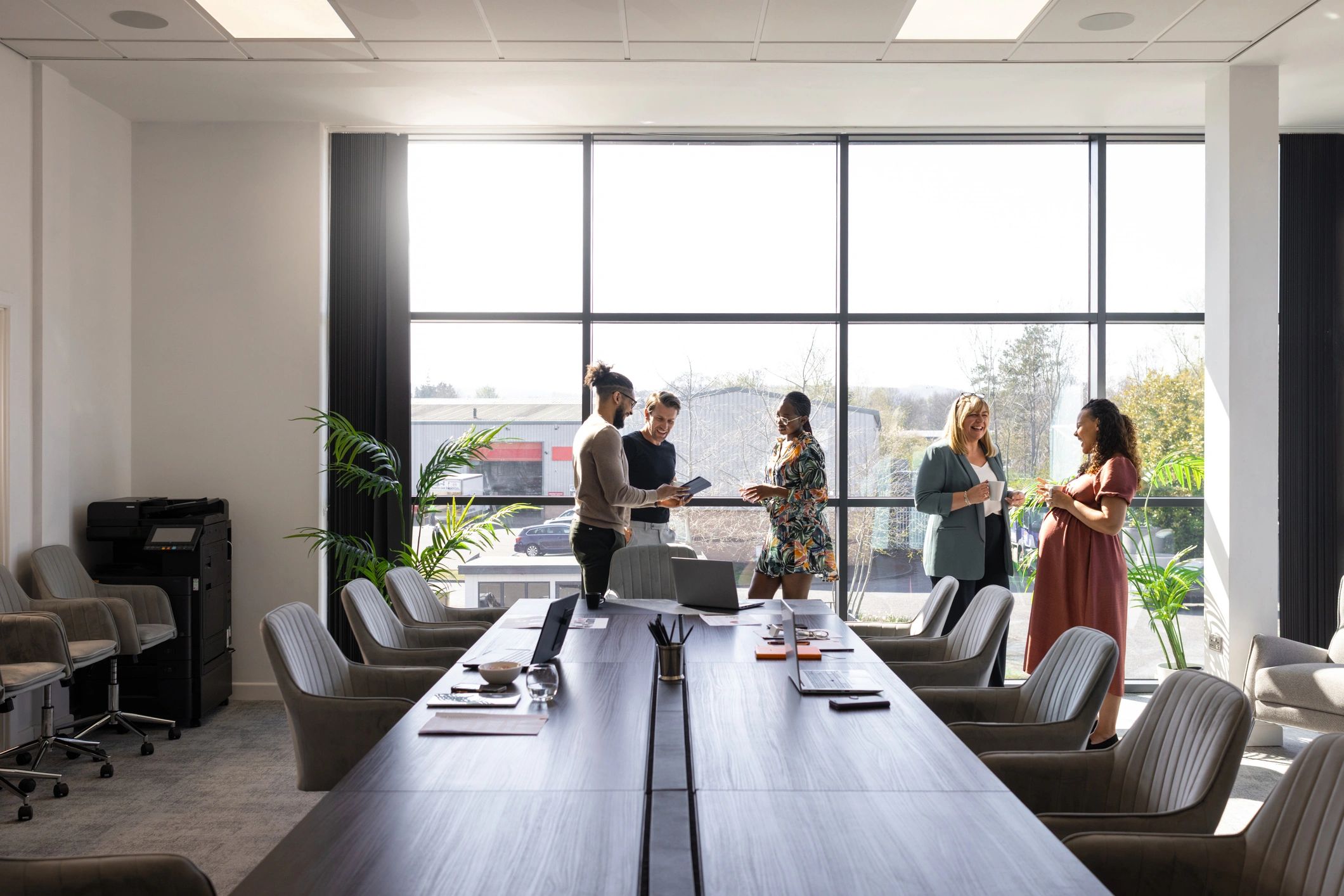 Business colleagues meeting in a modern office