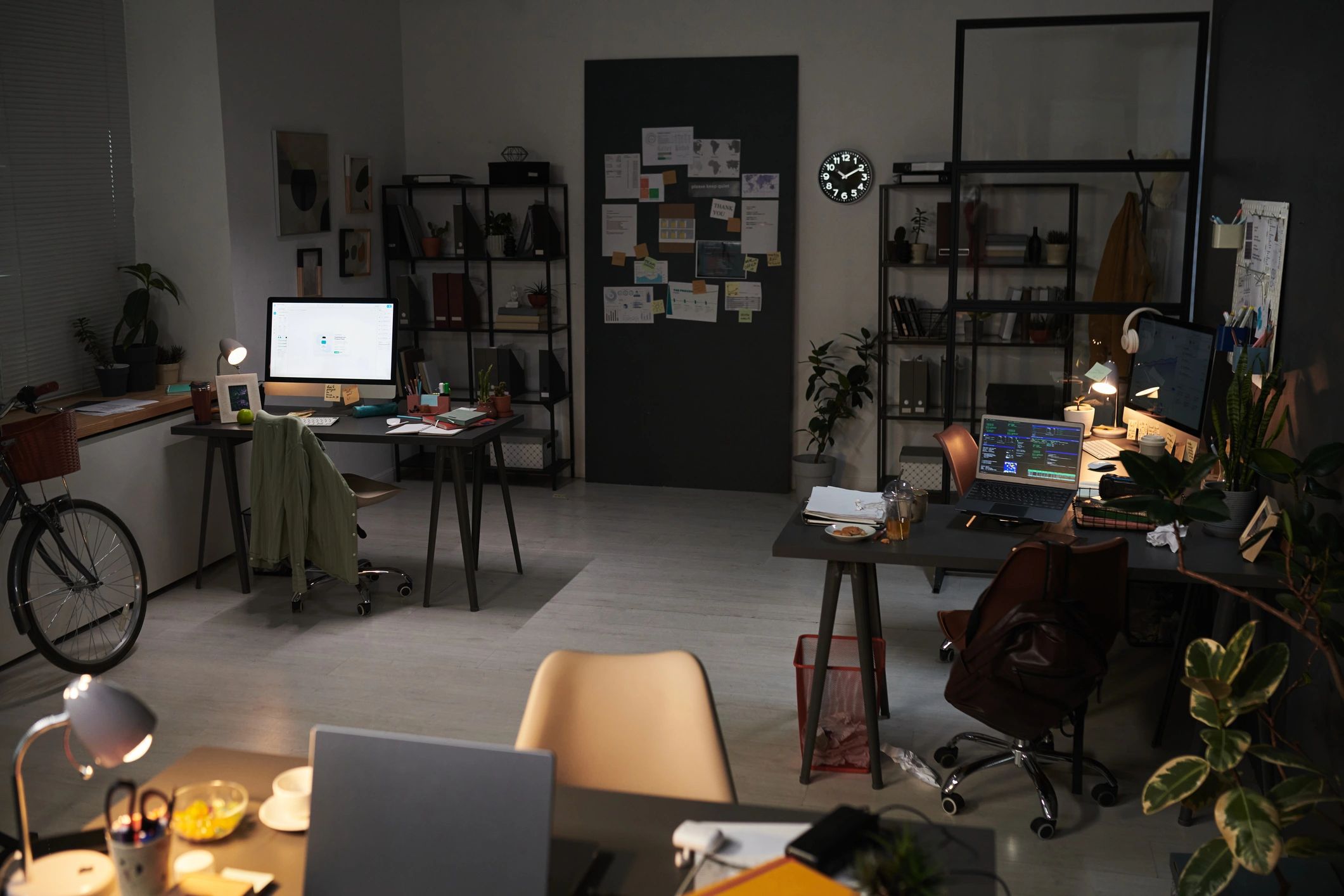 Modern office workspace symbolizing secure data use